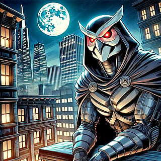 Silver Owl - "Guardian of New York" - Comic Style'