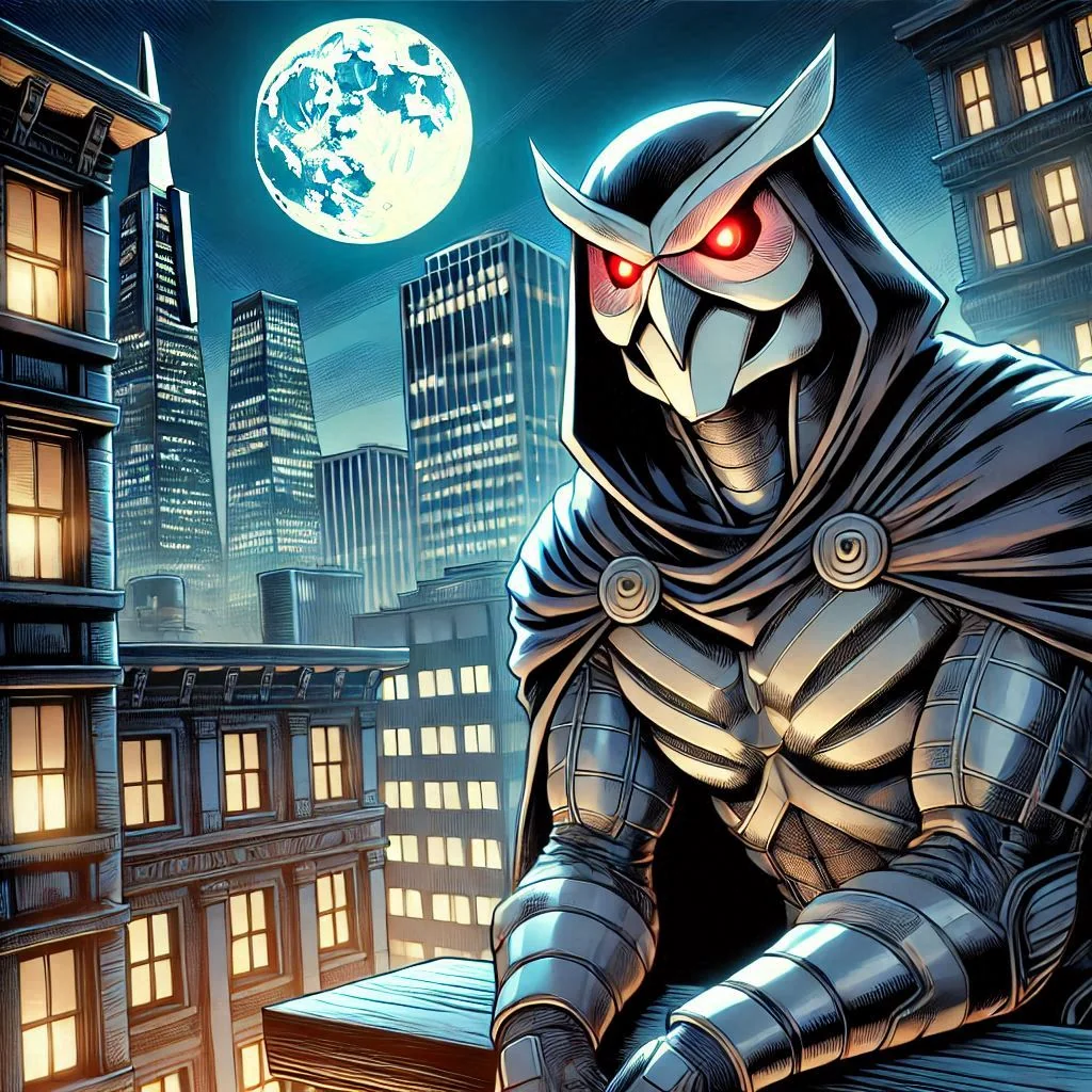 Silver Owl - "Guardian of New York" - Comic Style picture 1 of 2