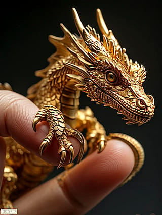 Golden Miniature Dragon'