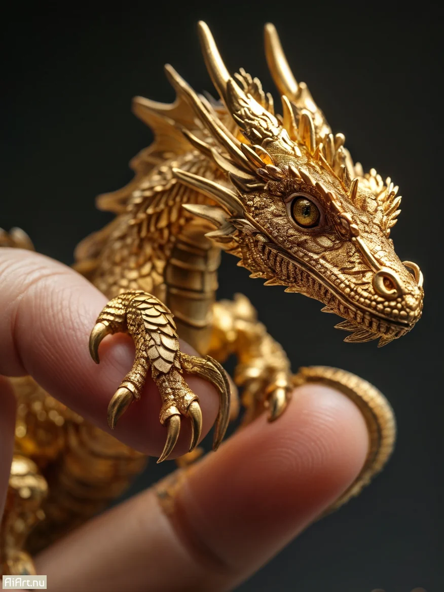 Golden Miniature Dragon picture 1 of 1