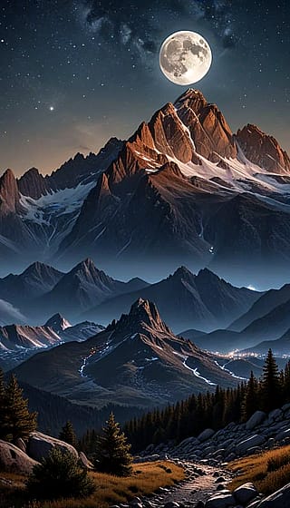 The Moon & Mountain'