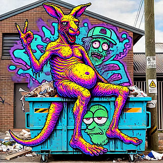 Psychedelic Dumpster Graffiti'