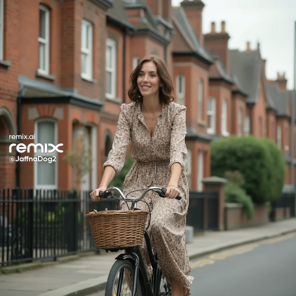 A younger Heather Wigston on her bicycle. picture 2 of 2