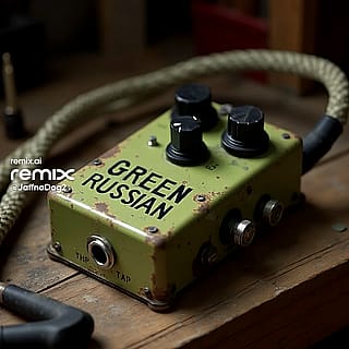 A home made 'Green Russian ' guitar pedal.'