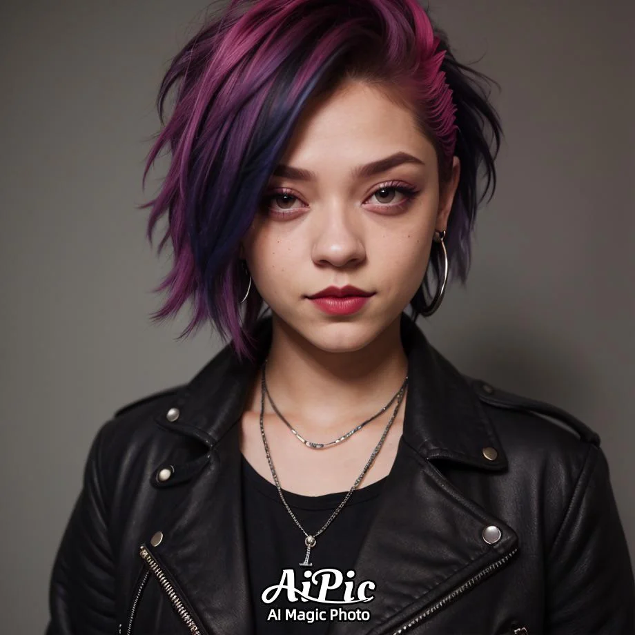 Punk girl female punk style punk hair loving it so much. Ai pic picture 1 of 1