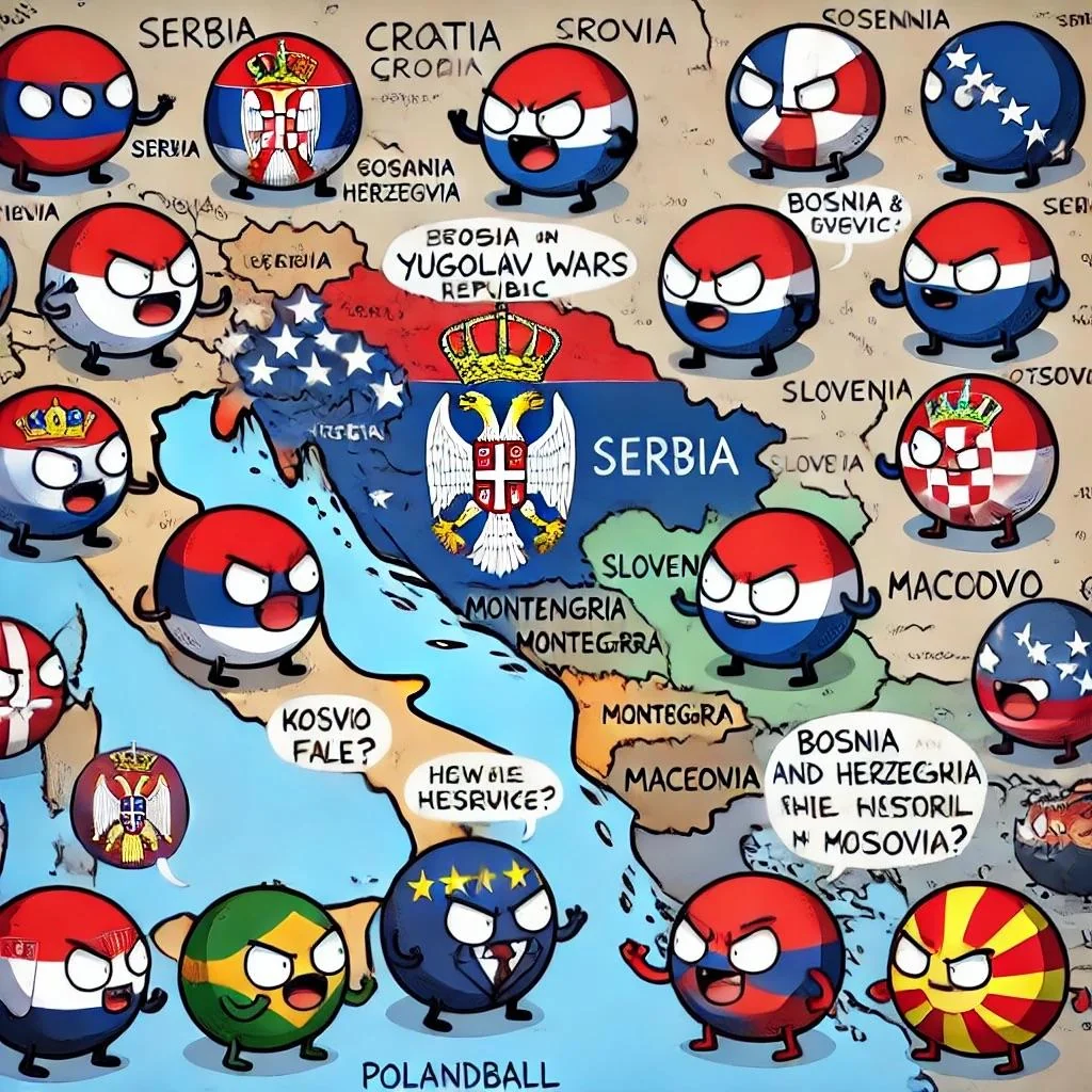 Polandball map of yugoslav wars picture 1 of 2