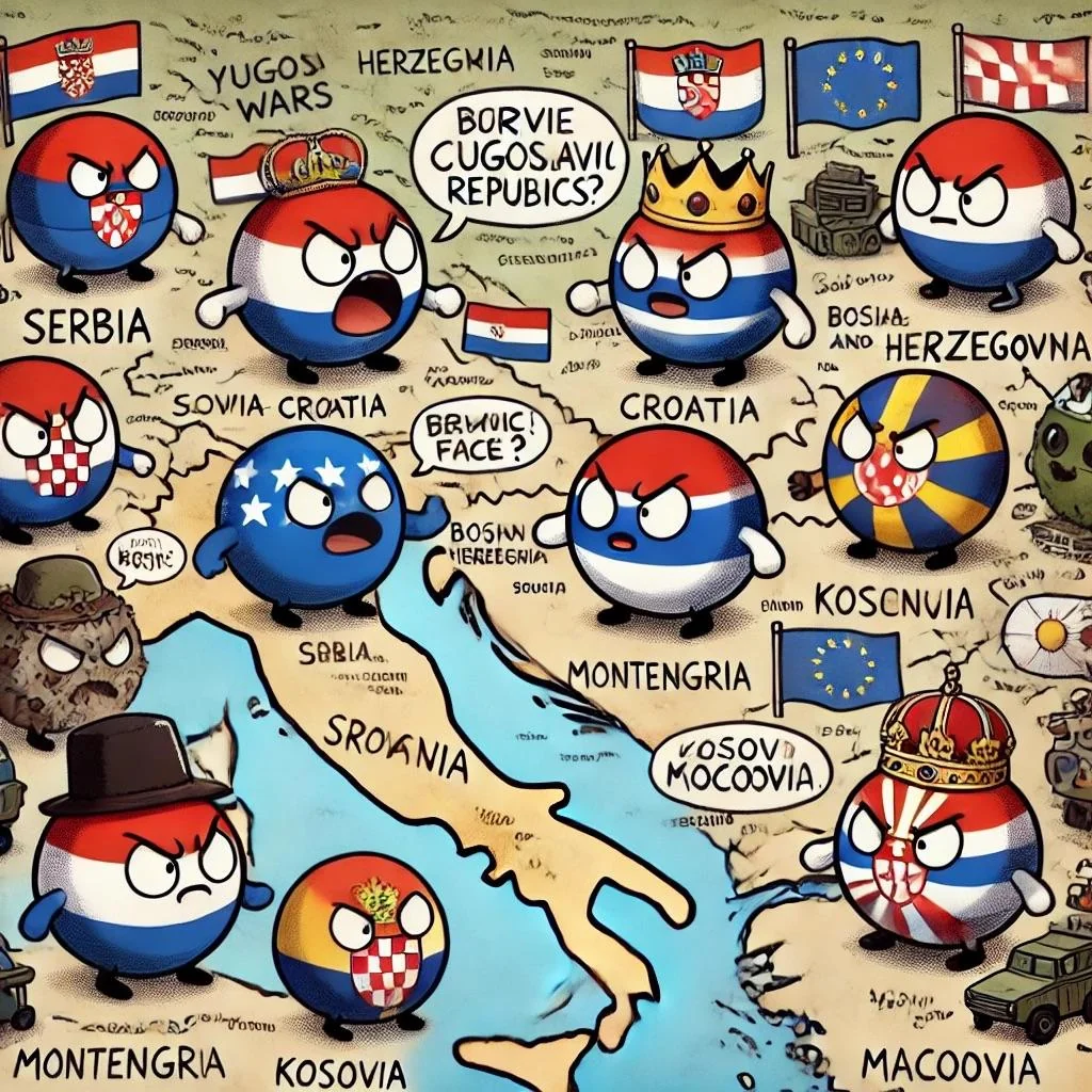 Polandball map of yugoslav wars picture 2 of 2