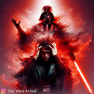 Made these Star Wars AI images of Anakin and Vader.'