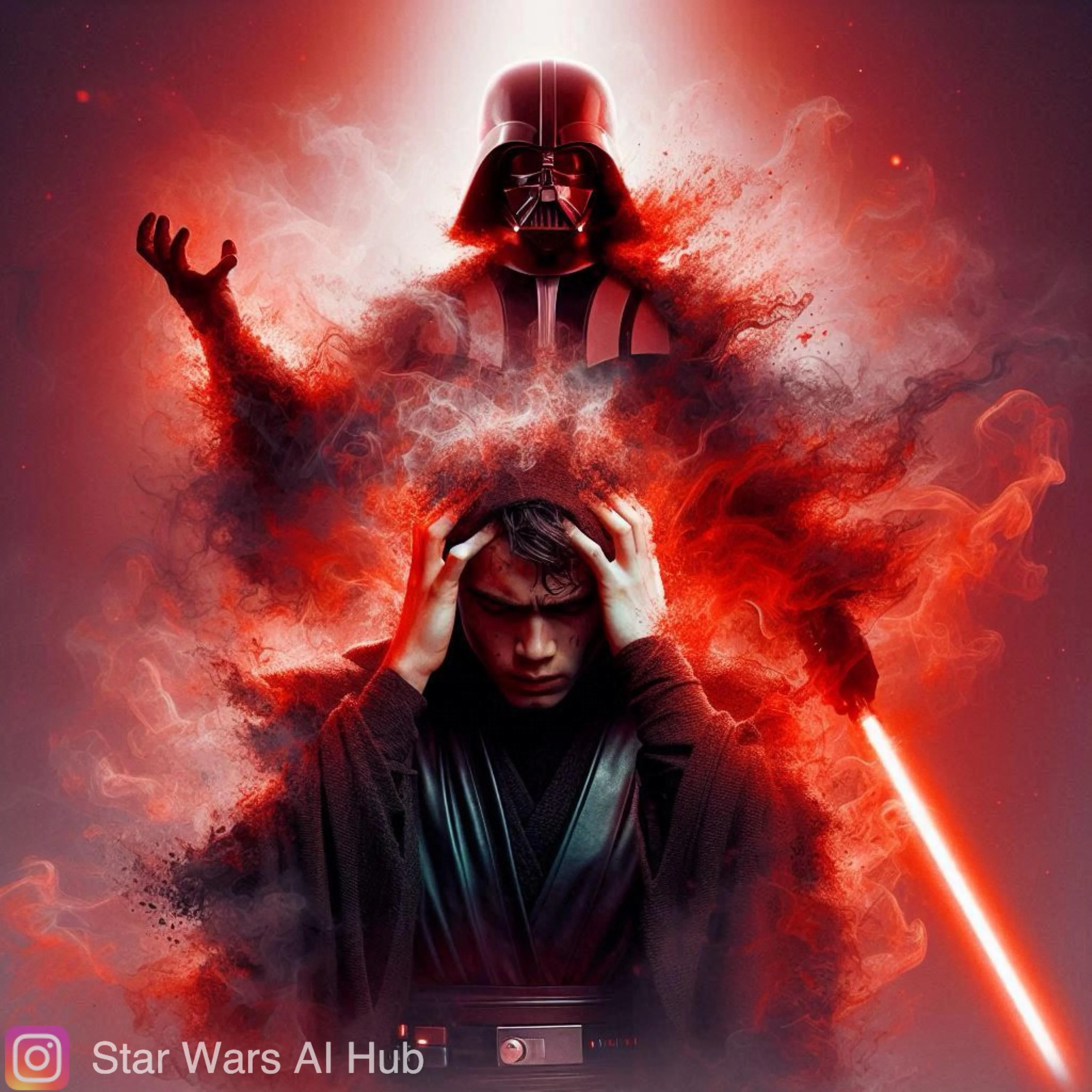 Made these Star Wars AI images of Anakin and Vader. picture 1 of 12