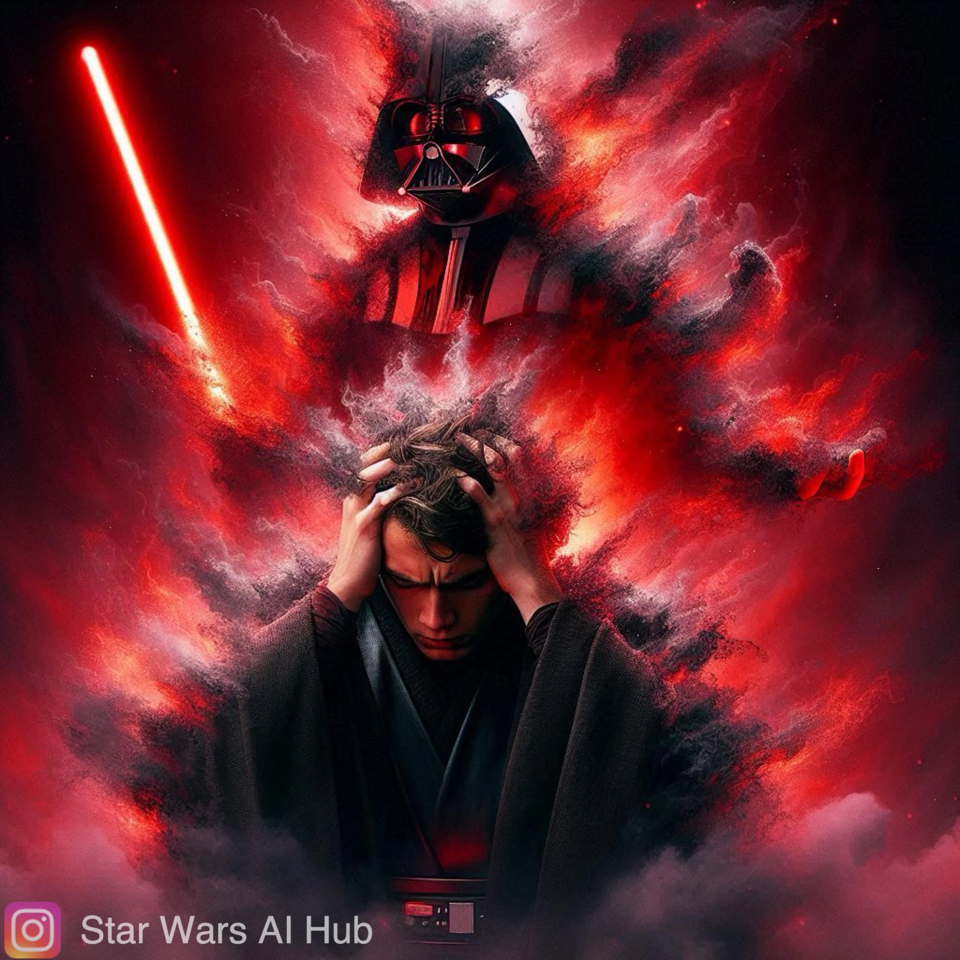 Made these Star Wars AI images of Anakin and Vader. picture 2 of 12