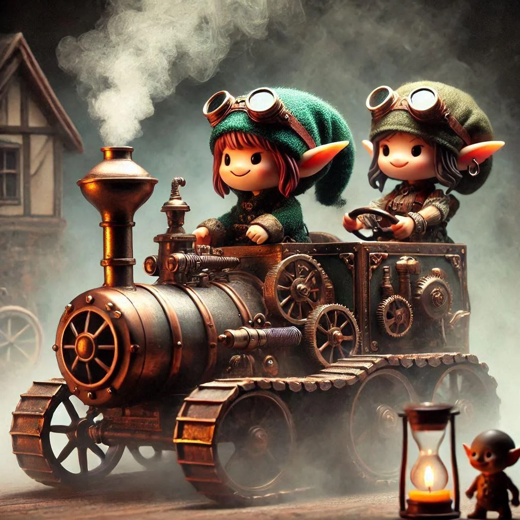 Adorable but wrong. I wanted Goblins in a mini tank, not Gnomes in a mini train. picture 1 of 1