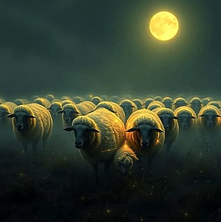 Flock of sheep'