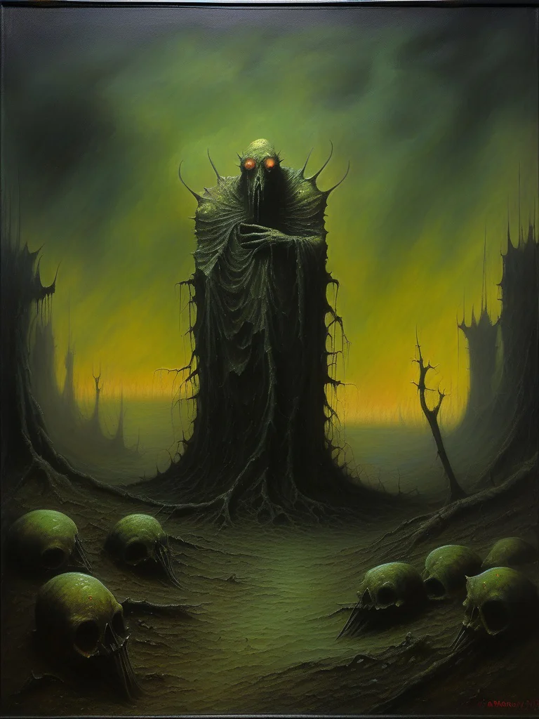 Loose interpretation of Chaos Gods inspired by Zdzisław Beksiński picture 3 of 6