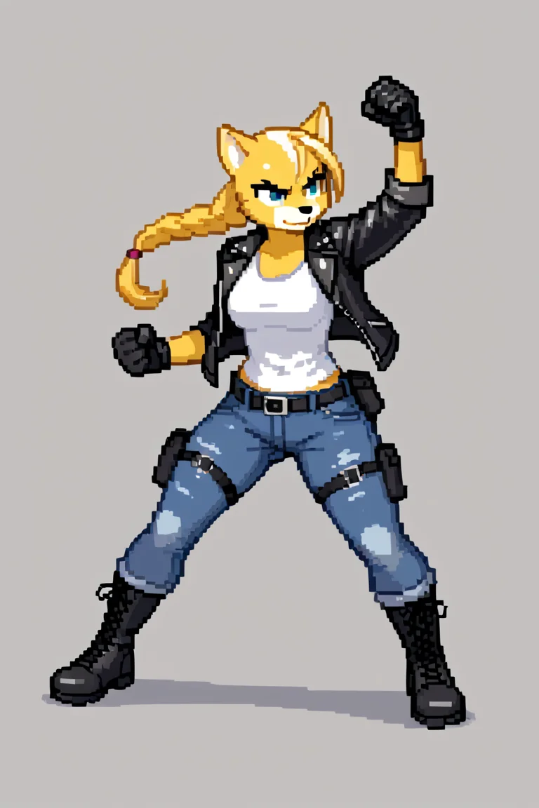 Anthropomorphic characters in pixel art style picture 4 of 9