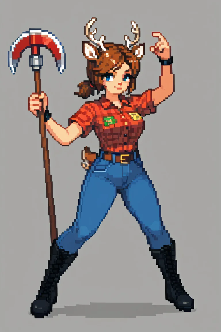 Anthropomorphic characters in pixel art style picture 7 of 9