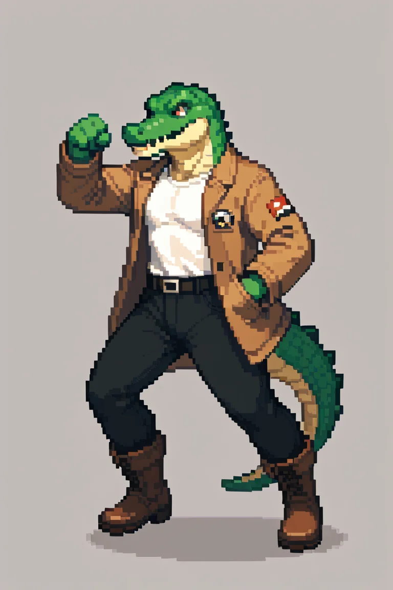 Anthropomorphic characters in pixel art style picture 9 of 9