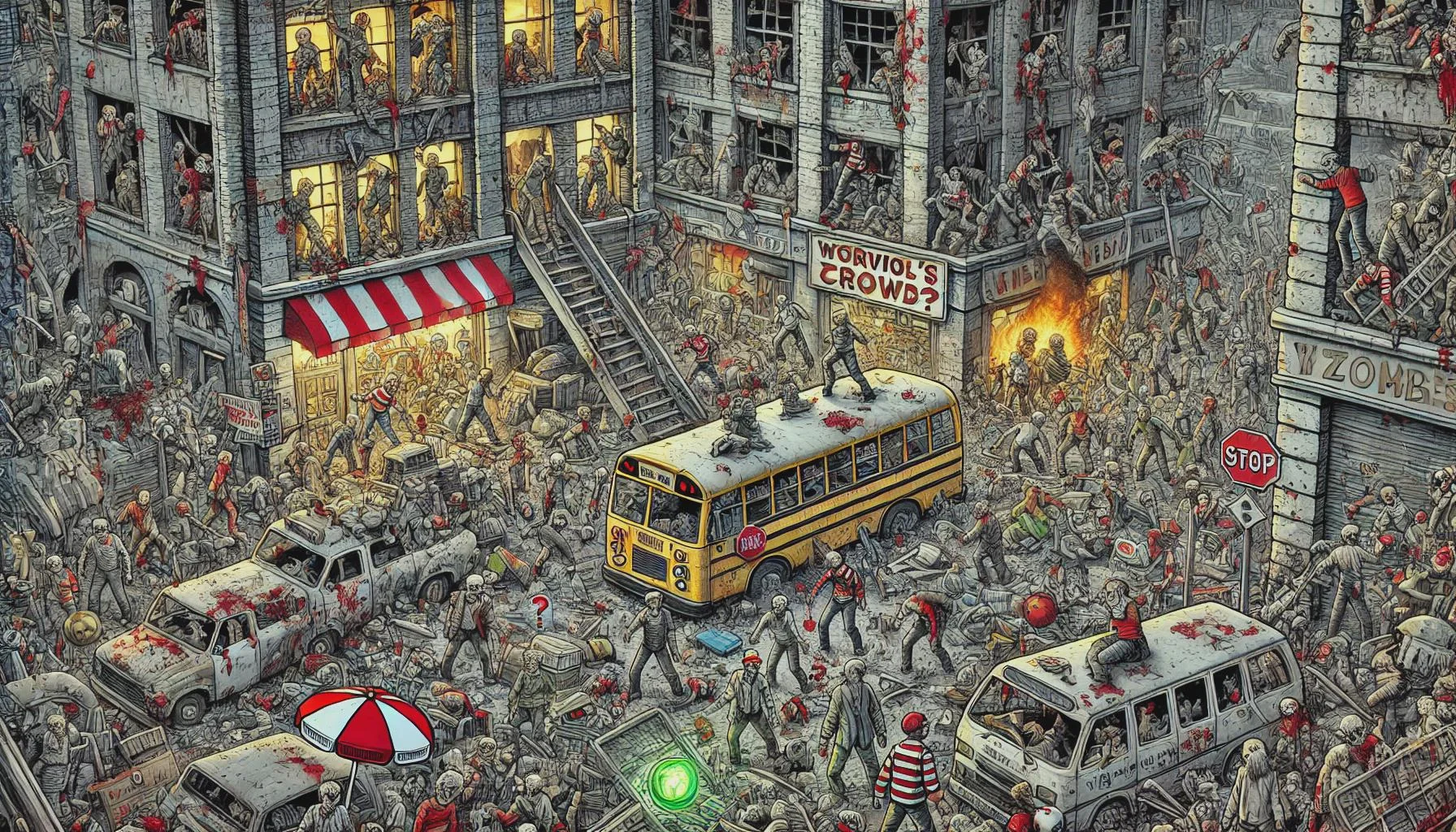 Where's Waldo meets the zombie apocalypse - prompt included picture 1 of 1