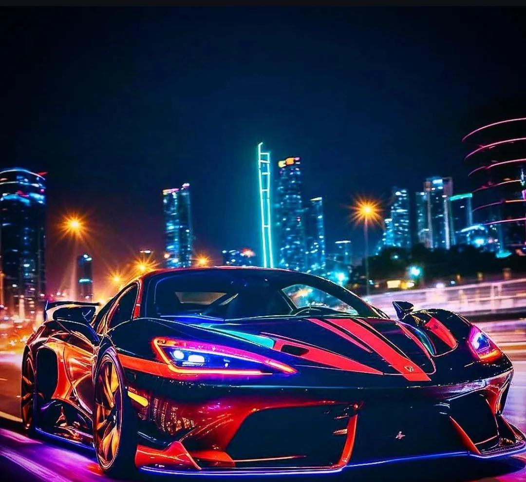 Supercar at night picture 1 of 1