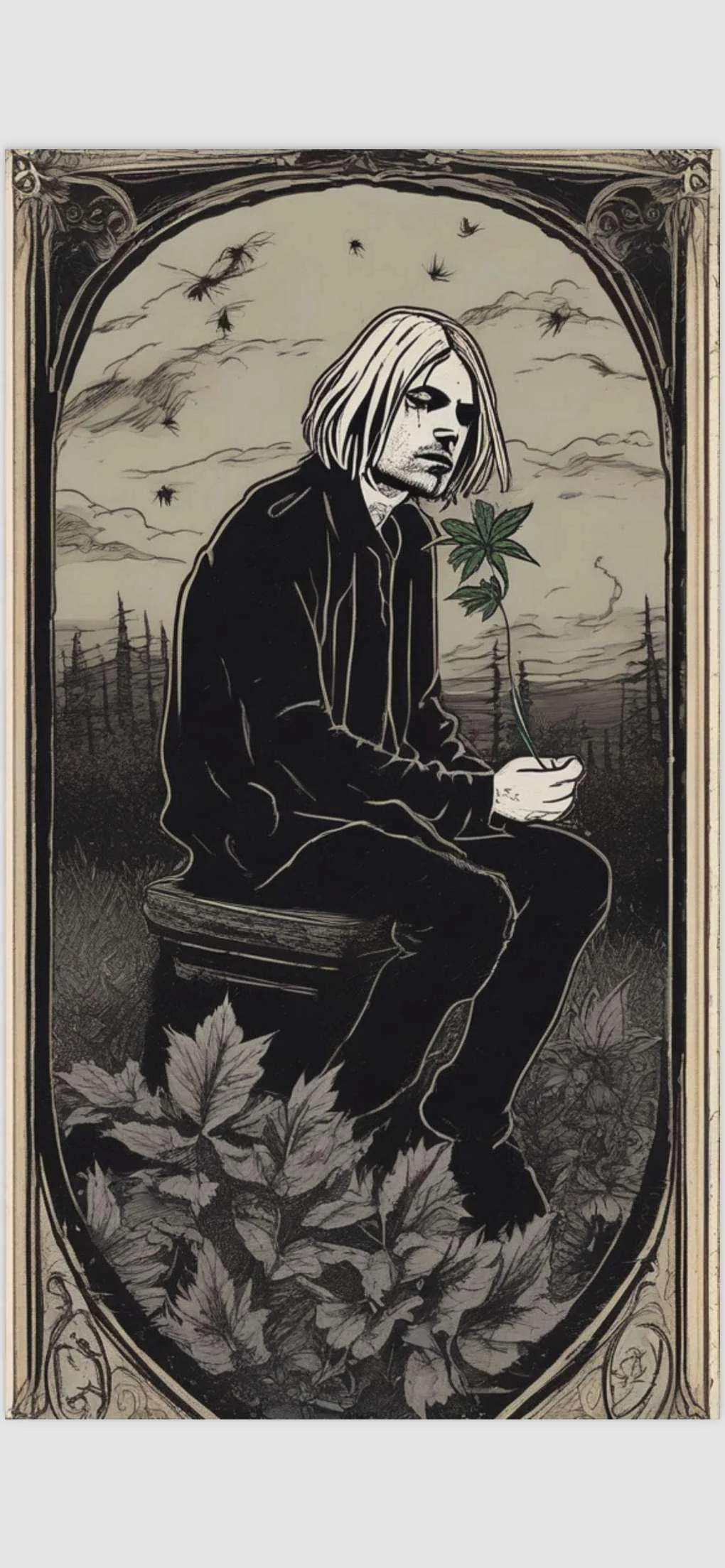 Kurt Cobain Canna Love (Tarot Card Style) picture 1 of 1