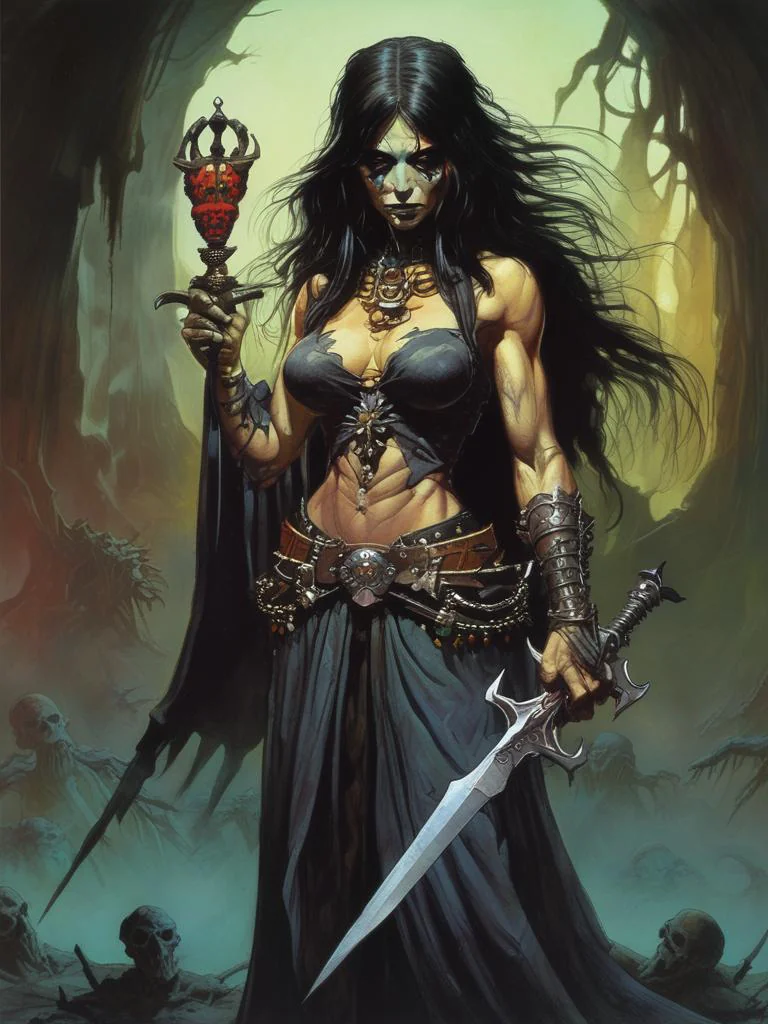 Retro fantasy female necromancer picture 3 of 10