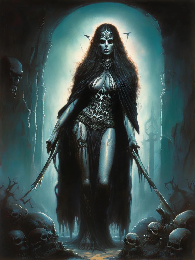 Retro fantasy female necromancer picture 5 of 10