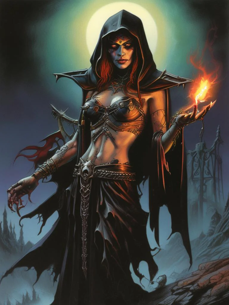 Retro fantasy female necromancer picture 6 of 10