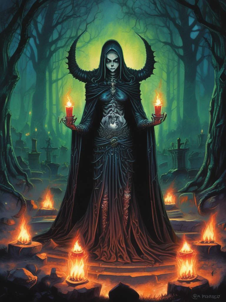 Retro fantasy female necromancer picture 7 of 10