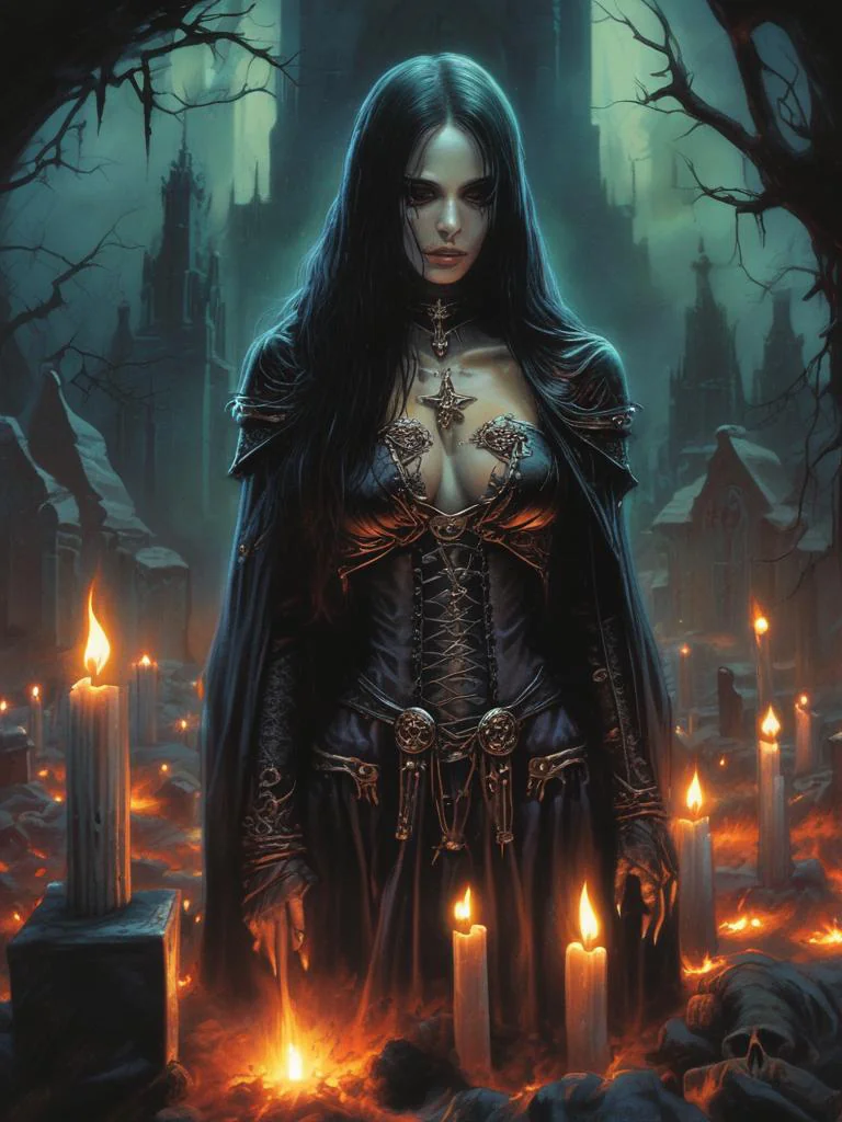 Retro fantasy female necromancer picture 9 of 10