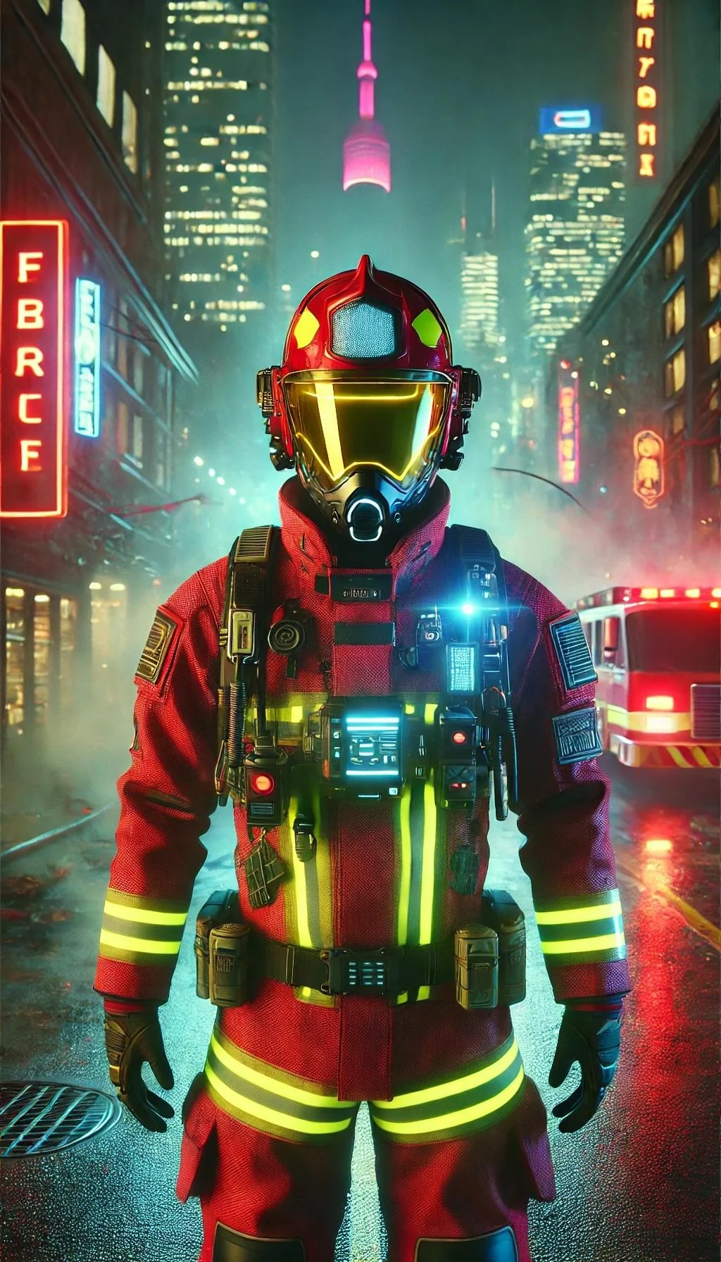 Futuristic firefighter gear picture 1 of 3