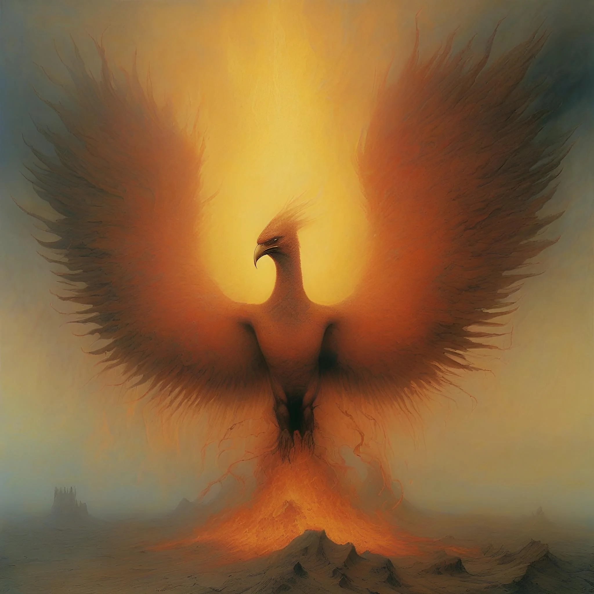 Phoenixes by Beksinski picture 3 of 5