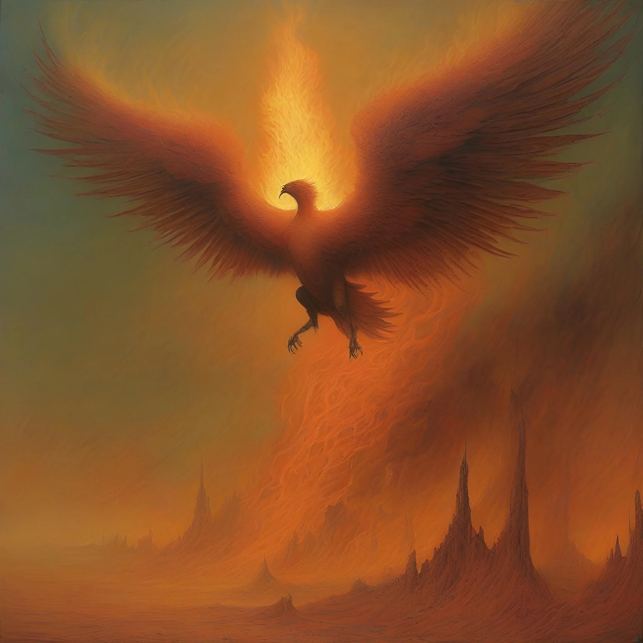 Phoenixes by Beksinski picture 4 of 5