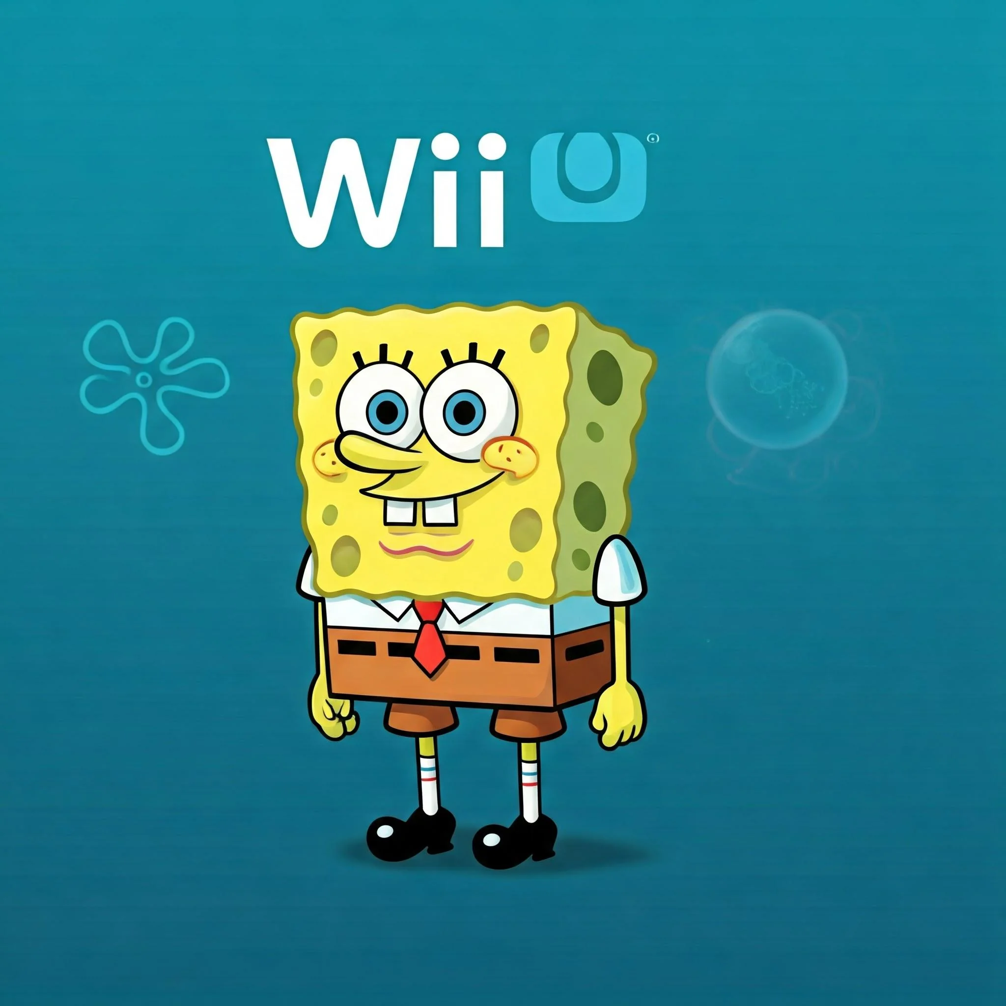 SpongeBob playing the Nintendo Wii U picture 4 of 5