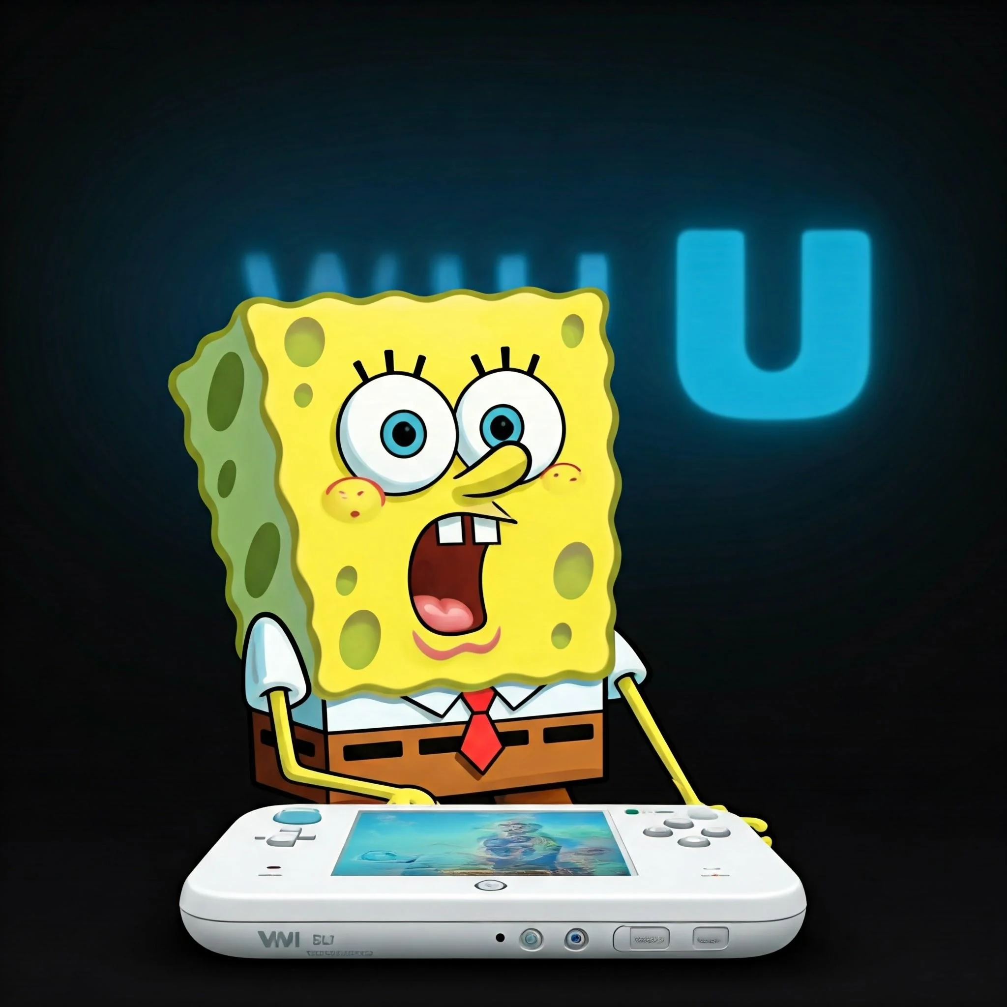 SpongeBob playing the Nintendo Wii U picture 5 of 5