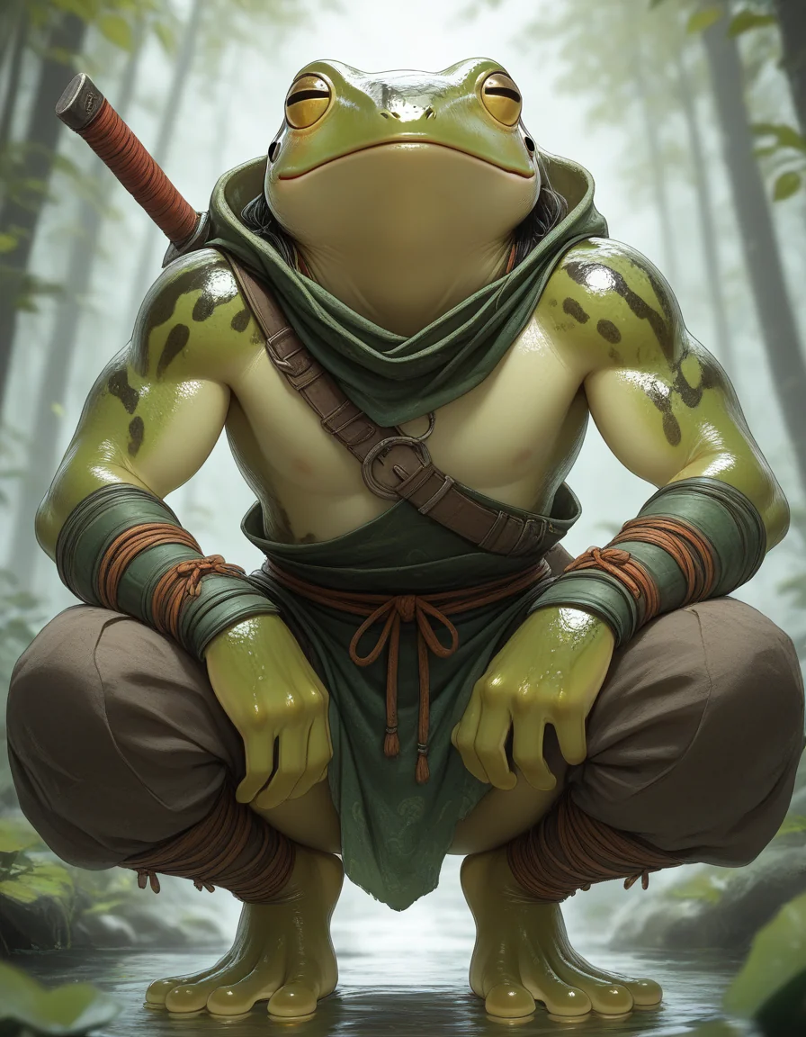 Ribbit and Ready: The Battle-Hardened Frog Warriors picture 2 of 3