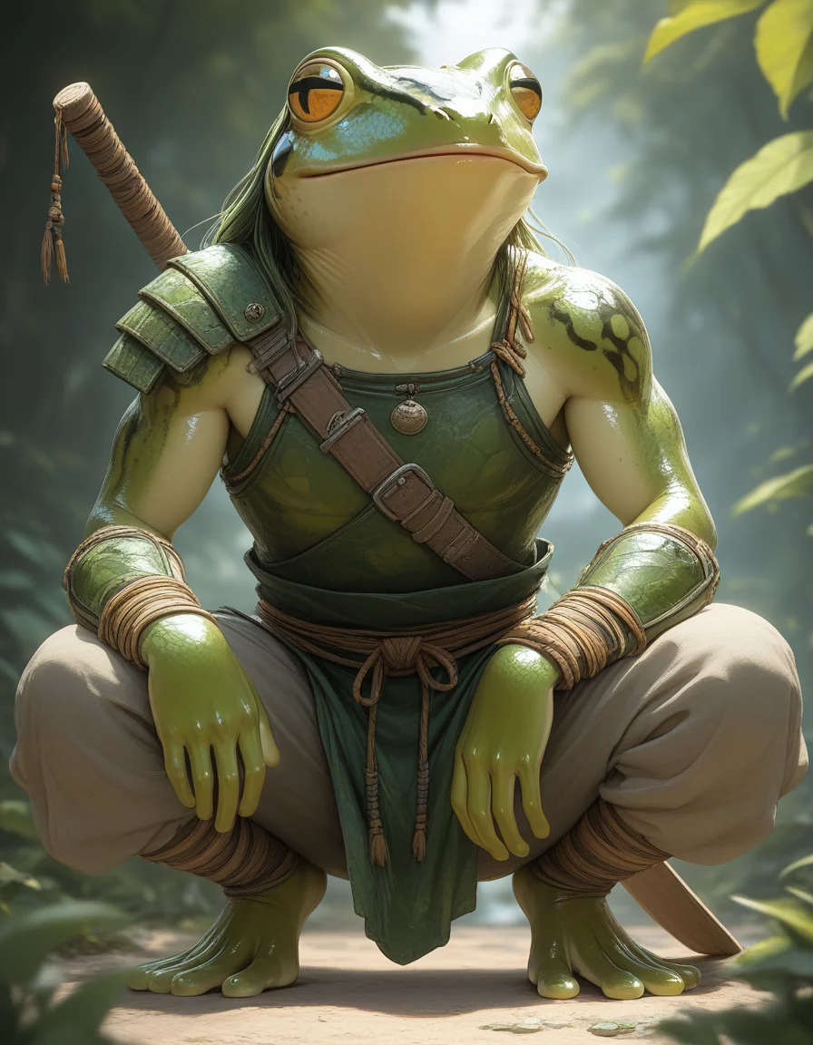 Ribbit and Ready: The Battle-Hardened Frog Warriors picture 3 of 3