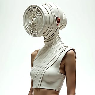 AI ceramic couture: not your everyday look. Would you wear it on a fashion shoot tho?'