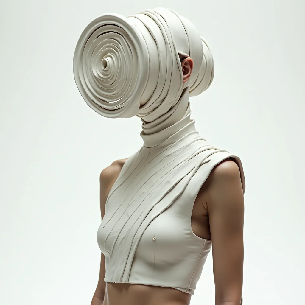 AI ceramic couture: not your everyday look. Would you wear it on a fashion shoot tho? picture 1 of 4