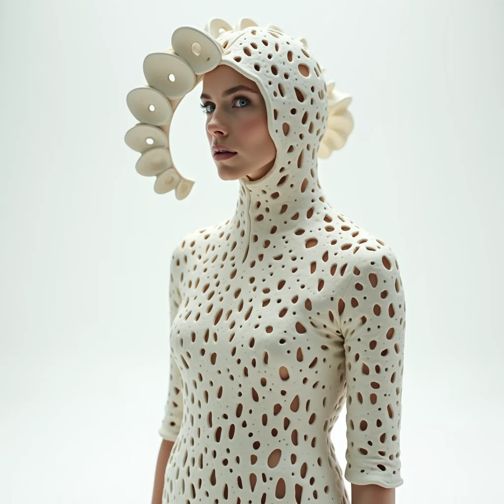 AI ceramic couture: not your everyday look. Would you wear it on a fashion shoot tho? picture 2 of 4