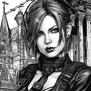 Jill Valentine - Resident Evil - Dressed like a goth - Gen Details in comments.'