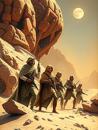 Retro sci-fi loosely inspired by Dune'