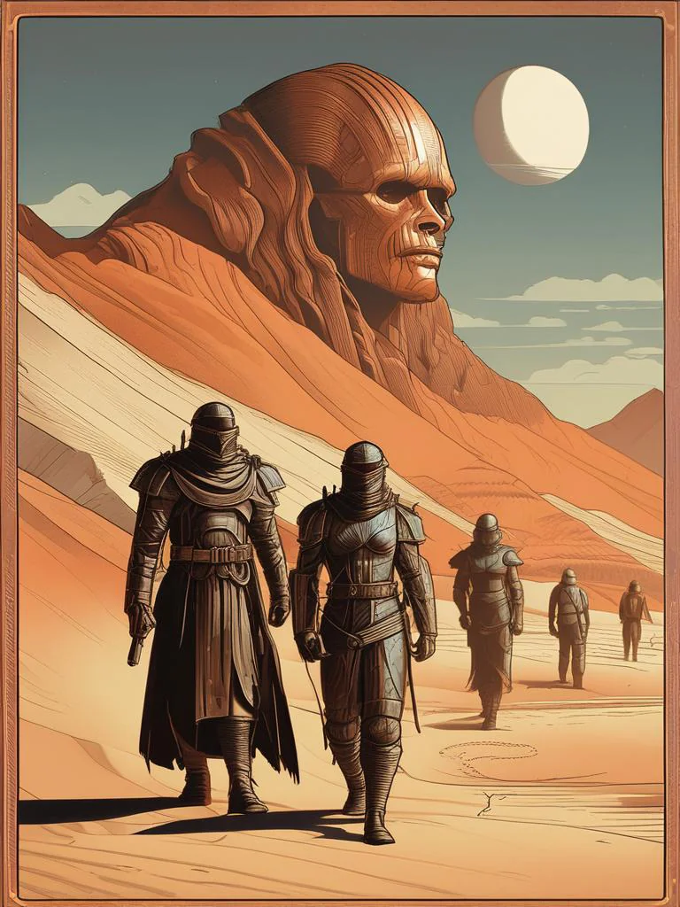 Retro sci-fi loosely inspired by Dune picture 6 of 12