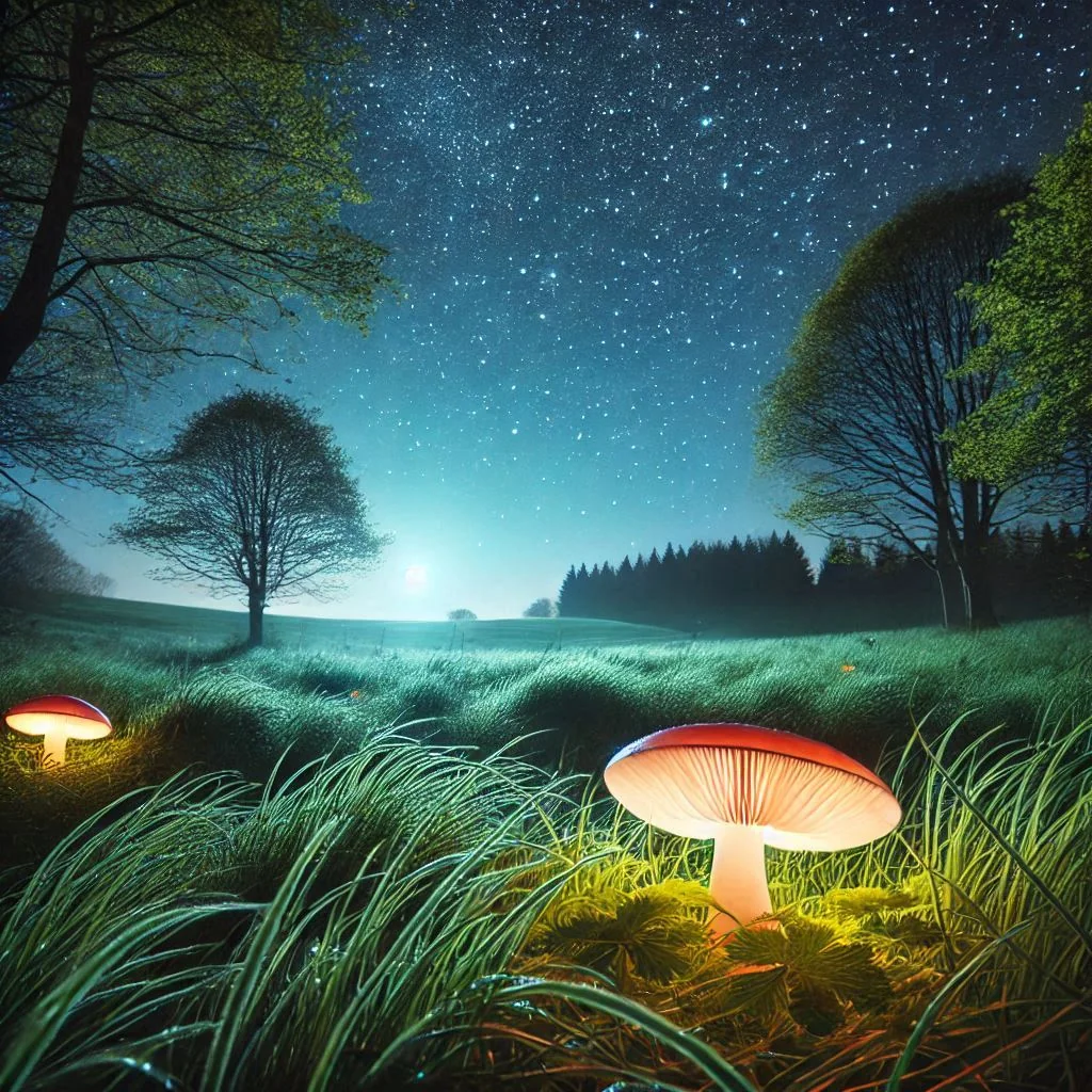 Bioluminescent mushrooms🍄✨️ picture 4 of 4