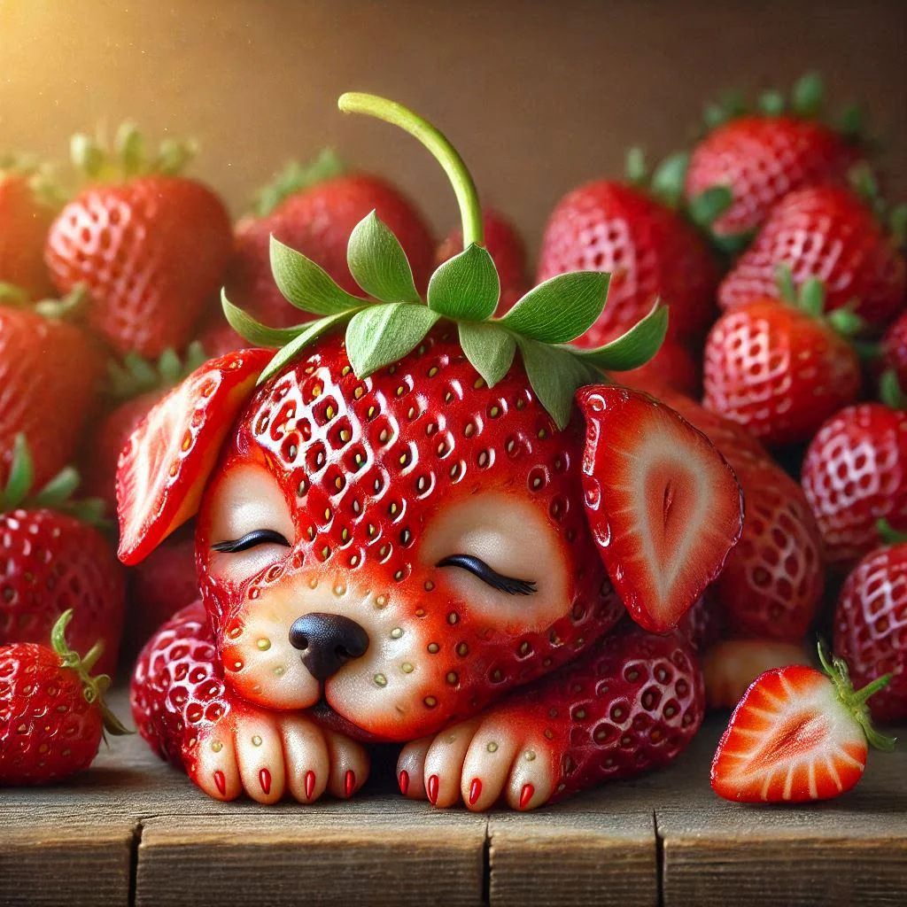 Strawberry Slumber: A Puppy’s Dream picture 1 of 1