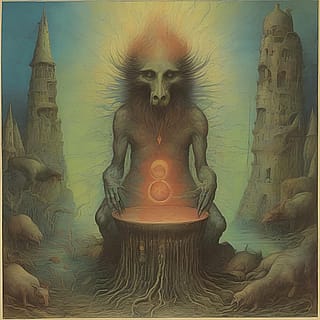 Alchemist art by Zdzisław Beksiński'