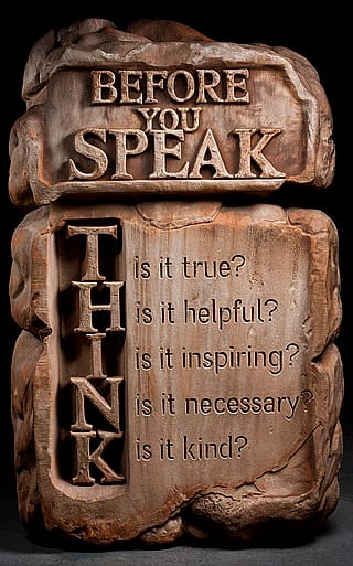 Before you speak.'