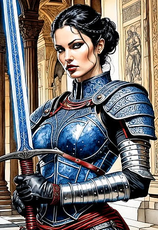 Arieta, Swordmaiden of the Azure Guard, Keeper of the Sacred Flame'