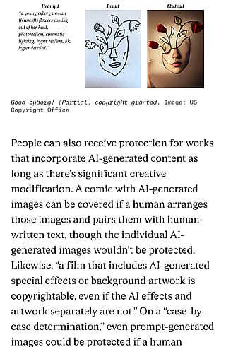 Some AI artwork can be copyrighted now in the US!'