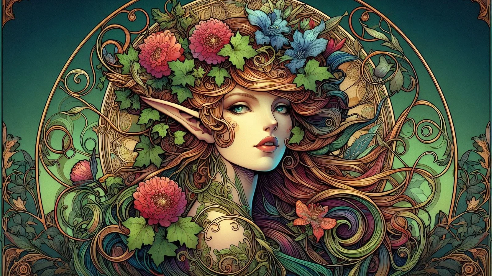 Art Nouveau Elves picture 2 of 6