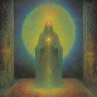 The alchemist by Zdzisław Beksiński'