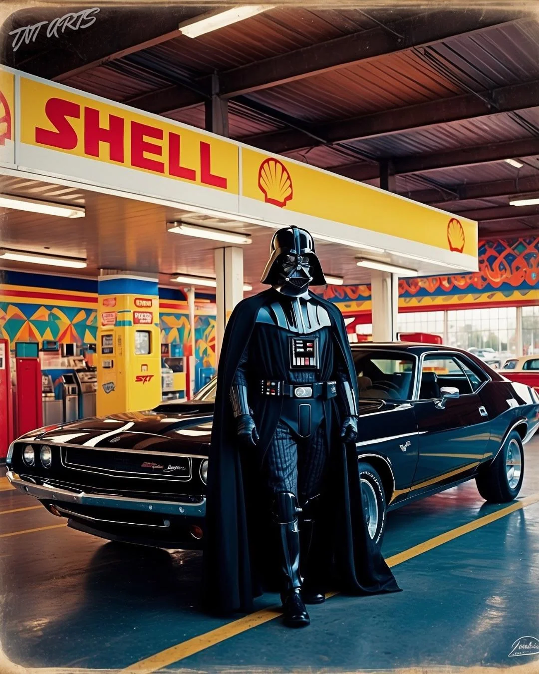 Darth Vader with his classic muscle car picture 1 of 2